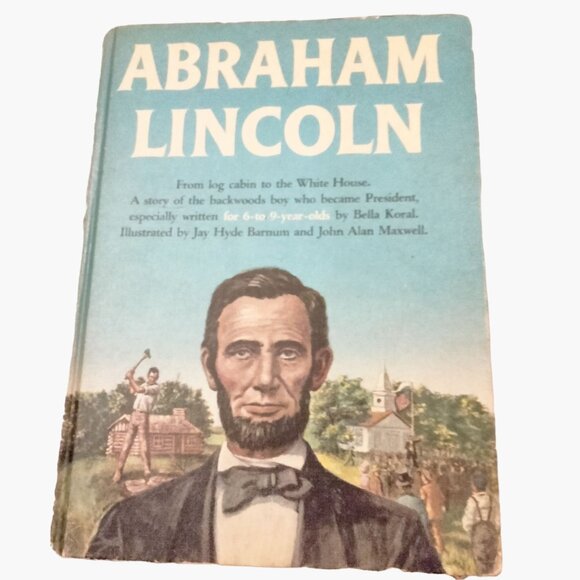 Abraham Lincoln Childrens Book  Koral  Maxwell Junk Journal Scrapbook Craft Art - Picture 1 of 8